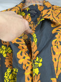 Sonoma Large Polyester Men’s Hawaiian Orange Gray Yellow Pocket Button Shirt￼