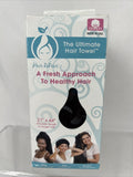 Hair RePear The Ultimate Hair Towel Anti Frizz 21"x44" Black ￼￼ Absorbent Wrap