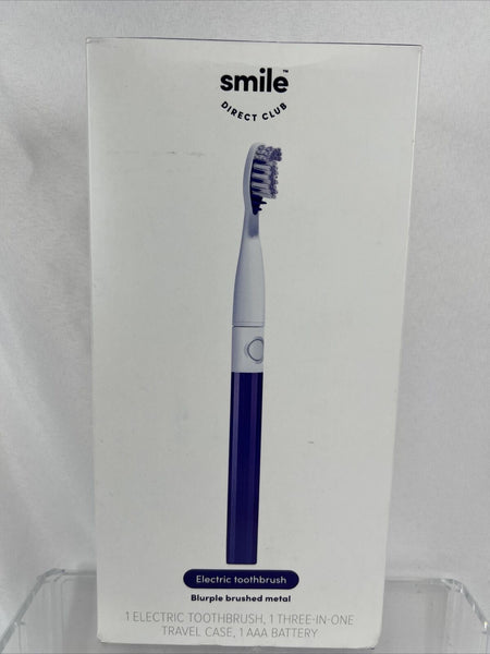 Smile Direct Club Electric Toothbrush Blurple Brushed Metal w/ Mount Battery NIB