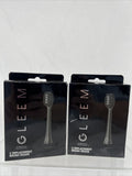 (2) Gleem Electric Toothbrush Refill Head Black 2 Count 2 Boxes = 4 Count