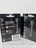 (2) Gleem Electric Toothbrush Refill Head Black 2 Count 2 Boxes = 4 Count