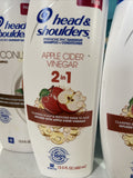 (4) Head & Shoulders Apple Cider Coconut 2in1Dandruff Shampoo Conditioner 13.5oz