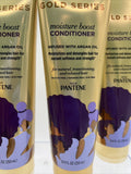 (3) Pantene Gold Series Moisture Boost Conditioner Argan Detangle 8.4oz