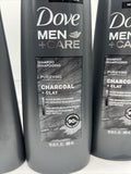(5) Dove Men + Care Charcoal Clay Plant Based Purifying Fortifying Shampoo 12oz