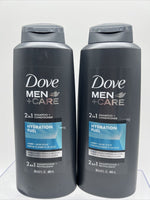 (2) Dove Men + Care 2-in-1 Hydration Fuel Shampoo and Conditioner - 20.4 fl oz