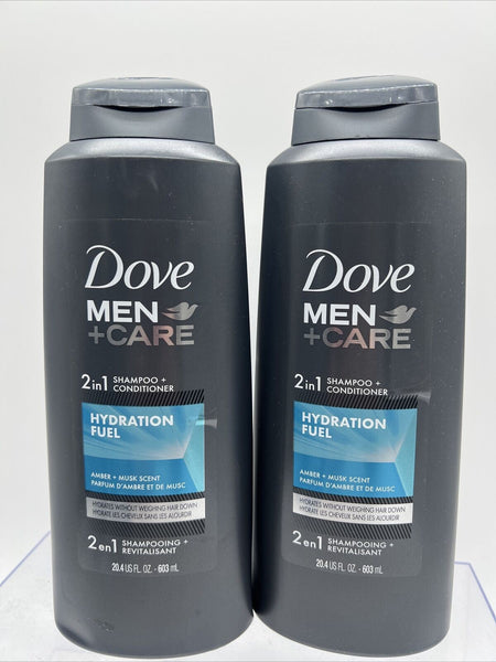 (2) Dove Men + Care 2-in-1 Hydration Fuel Shampoo and Conditioner - 20.4 fl oz