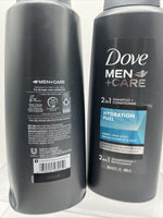 (2) Dove Men + Care 2-in-1 Hydration Fuel Shampoo and Conditioner - 20.4 fl oz