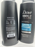 (2) Dove Men + Care 2-in-1 Hydration Fuel Shampoo and Conditioner - 20.4 fl oz