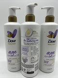 (3) Dove Body Love Body Cleanser Age Embrace Boost Peptide Serum   17.5 fl oz
