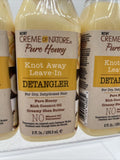 (4) Creme of Nature Pure Honey Knot Away Leave In Conditioner ￼8oz