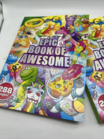 (2) Crayola Epic Book of Awesome Coloring Book 288 Pages Kids  Stickers Inside