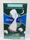 Always Pure Cotton FlexFoam Pads 20 Ct Size 4 Overnight Absorbency Flexi Wings