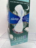 Always Pure Cotton FlexFoam Pads 18 Ct Size  5 Overnight Absorbency Flexi Wings
