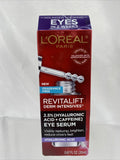 (2) LOreal Revitalift Derm Intensives Hyaluronic Acid &Caffeine 2.5% Eye Serum
