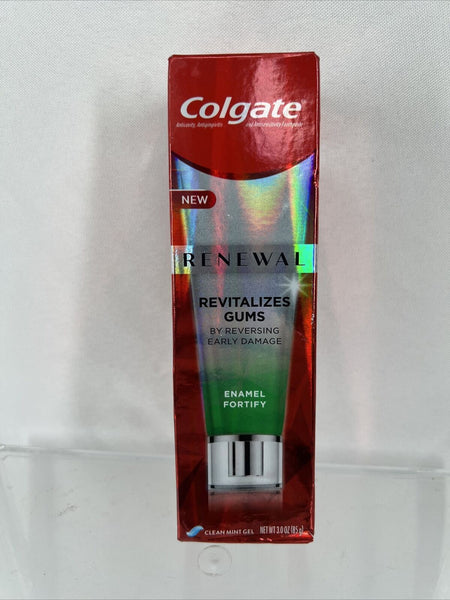 Colgate Gum Renewal Toothpaste Enamel fortify clean ￼Mint Gel 3oz 2/23