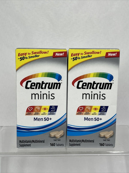 (2) Centrum Minis Men 50+ MultiVitamin Multimineral Immune 160 Tablets 2/23