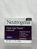 Neutrogena Triple Age Repair Moisturizer Night Hexinol Vitamin C Face 1.7 oz
