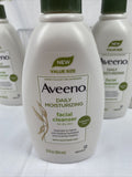(4) Aveeno Daily Moisturizing Facial Cleanser Soothing Oat Wash Pump 12oz￼￼