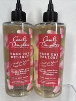 (2) Carol's Daughter Wash Day Delight Water - Foam Rose Vegan Shampoo 16.9oz