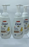 (3) Dove Instant Foaming Body wash Soothing Care Calendula Oils Pump 13.5oz