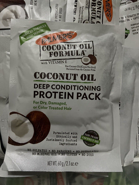 (10) Palmer‘s Coconut Oil Protein Pack Hair Conditioner Curls Texture 2.1oz