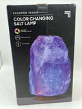 Sharper Image LED Color Changing Himalayan Salt Lamp USB Powered Pink Purple Blu
