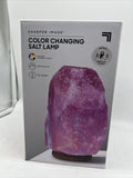 Sharper Image LED Color Changing Himalayan Salt Lamp USB Powered Pink Purple Blu