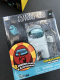 Among Us White Crewmate 4.5" figure Stamper Series 1 Toikido Toilet Paper Head