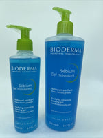 (2) Bioderma Sebium Purifying Cleansing Foaming Gel Combo/Oily Pump 16.7oz
