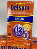 (4) Children’s Delsym Cough Liquid 12hr Day Night Relief Grape 3-5oz 9/22+
