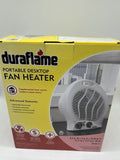 Duraflame Portable Desktop Fan Heater Adjustable 8.5” x 10.25”  New