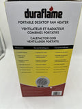 Duraflame Portable Desktop Fan Heater Adjustable 8.5” x 10.25”  New
