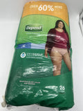 Depend XLarge FIT-FLEX Incontinence Underwear Disposable Maximum Absorbency 26ct