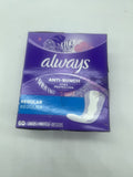 Always Anti-Bunch Extra Protection Leak Guard Regular Liners 60 Pads