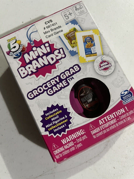 Zuru Mini Brands Grocery Grab Card Game With Collectible Mini Figure New Sealed