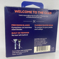 (2) Dollar Shave Club 6 Blade 4x Cartridges For Razors Built In Trimmer ￼