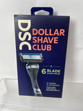Dollar Shave Club Razor & Refills 6-Blade Cartridges Reusable Handle DSC