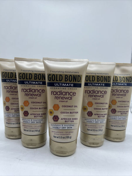 (4) Gold Bond Lotion Ultimate RADIANCE RENEWAL Hydrating Coconut Cocoa Shea5.5oz