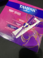 Tampax Radiant L Light Absorbency Cleanseal Wrapper Tampons Unsecented 28ct
