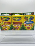 (3) Crayola Crayons In Top Box Pack , 24 Crayon Colors Kids Play Draw Fun