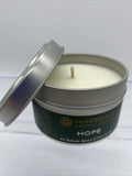 HOPE Rare Essence Essential Oil Spa Candle Fir Balsam Pine 3.8oz Tin