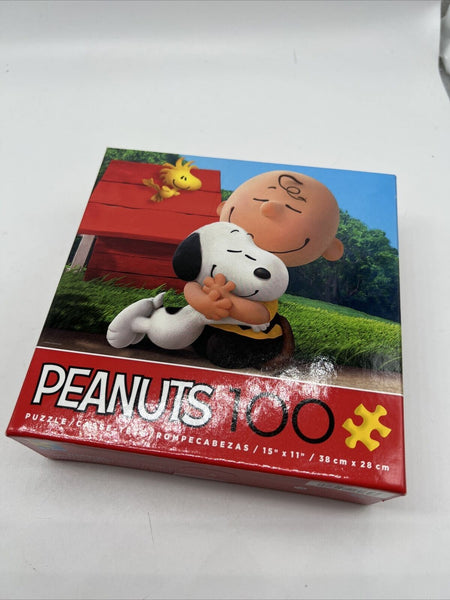 Peanuts 15x11” Best Friends Charlie Brown Snoopy WoodstocK Puzzle 100 pc