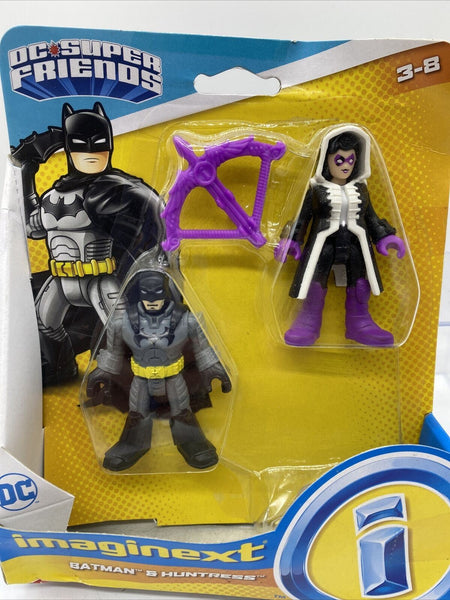 2019 Fisher Price Imaginext BATMAN & HUNTRESS Figure Set DC Super Friends NEW