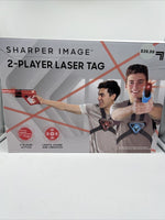 Sharper Image 2 Player Electronic Laser Tag Game Blasters Target Red Blue Action