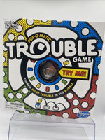 TROUBLE Pop-O-Matic THERE'S MORE TROUBLE IN THE BUBBLE Board Table Game H639-1
