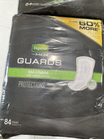 (2) Depend Incontinence Guards for Men Maximum Absorbency 2x84 Count 168 Ttl