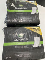 (2) Depend Incontinence Guards for Men Maximum Absorbency 2x84 Count 168 Ttl