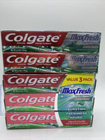 (5) Colgate Max Fresh Toothpaste with Mini Breath Strips Clean Mint 6oz