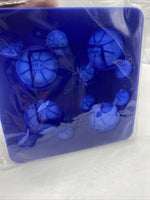 Disney Mickey Mouse Ice Cube Tray Blue Flexible Plastic 4 Part Jello Mold