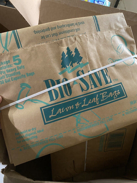 (6) Bio-Save Lawn & Leaf Bags 30 Gallon 16x12x35 Self Standing 5 Per Pack 30ttl